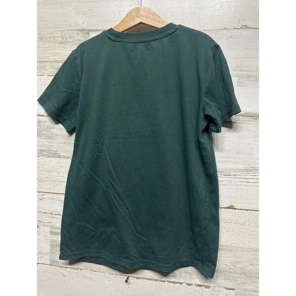 Champion T-Shirt Boys Medium‎ Dark Green Graphic Logo Sportswear Athletic EUC